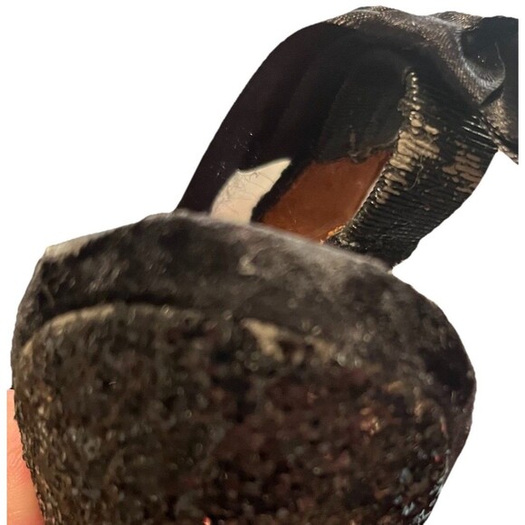 Poetic Licence Perfectly Lovely Black Velvet Glitter Platform Heels Size 10 NIB - Picture 16 of 16